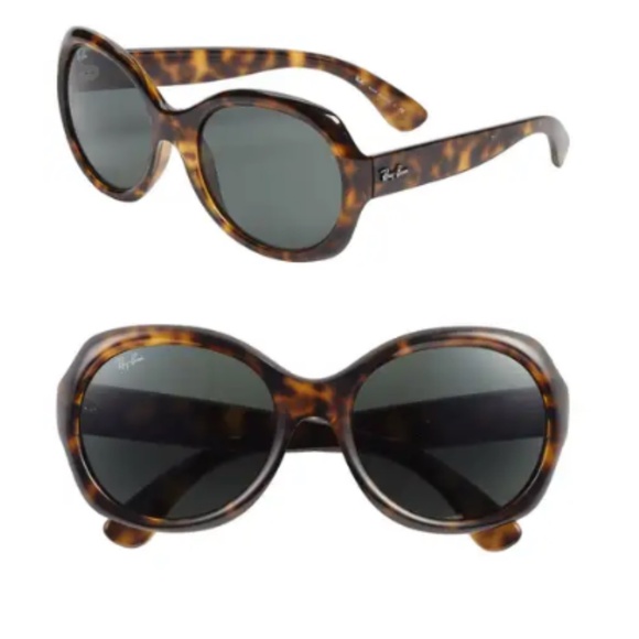 NWT Ray-Ban Round Glamour 57mm Polarized Sunglasses - Light Havana main image 12